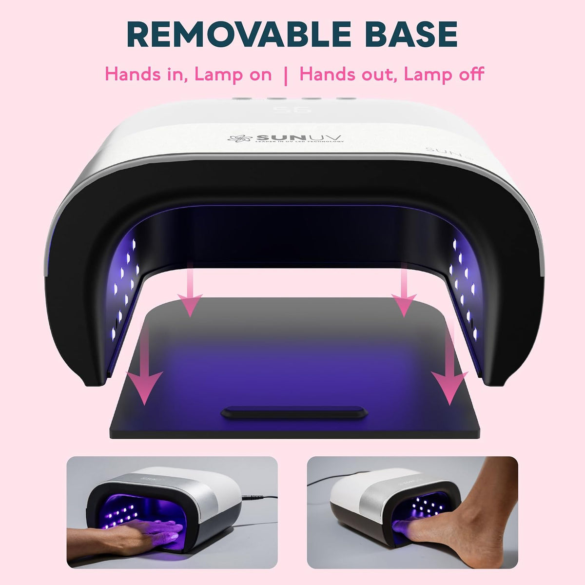 SUNUV SUN3 Professional UV Light for Gel Nails, LED Nail Lamp for Gel Polish with 4-Timer and Sensor, 39 PCS LED Beads