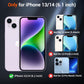 SUPFINE Magnetic for iPhone 14 Case & iPhone 13 Case (Compatible with MagSafe)(Drop Protection) Translucent Matte Shockproof (Black)