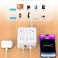 Surge Protector Power Strip - HANYCONY 8 Outlets 4 USB (2 USB C) Charging Ports, Multi Plug Outlet Extender, 5Ft Braided Extension Cord