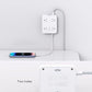 Surge Protector Power Strip - HANYCONY 8 Outlets 4 USB (2 USB C) Charging Ports, Multi Plug Outlet Extender, 5Ft Braided Extension Cord