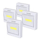 TBTeek Closet Light, Super Bright, Battery Operated, Stick Anywhere, 200 LM Cob Led Lamp, Light Switch Nightlight, Tap Lights for Closet (4 Pack)