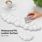 TECKNET Cloud Keyboard Wrist Rest Set, Cloud Wrist Rest with Non-Slip Base, PU Leather Wrist Pad for Keyboard with Ergonomic Memory Foam (White)