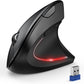 TECKNET Ergonomic Mouse, Wireless Bluetooth Vertical Mouse, 4800 DPI Optical Tracking, 6 Adjustable DPI, Quiet Clicks, 2.4GHz with USB A Receiver