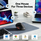 TECKNET Ergonomic Mouse, Wireless Bluetooth Vertical Mouse, 4800 DPI Optical Tracking, 6 Adjustable DPI, Quiet Clicks, 2.4GHz with USB A Receiver
