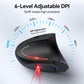 TECKNET Ergonomic Mouse, Wireless Bluetooth Vertical Mouse, 4800 DPI Optical Tracking, 6 Adjustable DPI, Quiet Clicks, 2.4GHz with USB A Receiver