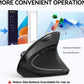 TECKNET Ergonomic Mouse, Wireless Bluetooth Vertical Mouse, 4800 DPI Optical Tracking, 6 Adjustable DPI, Quiet Clicks, 2.4GHz with USB A Receiver