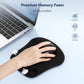 TECKNET Ergonomic Mouse Pad with Wrist Support, Portable Comfortable Mousepad for Computer, Laptop, Office (Black)