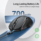 TECKNET Wireless Mouse (BT5.0/3.0 & 2.4G) Rechargeable 4800 DPI Silent USB A & Bluetooth Mouse 6 Buttons, Wide Compatibility - Grey