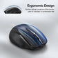TECKNET Wireless Mouse Rechargeable, 2.4G USB-A Silent Mouse, Quiet Click, 6 Adjustable 4800 DPI, Cordless Computer Mice (Black)