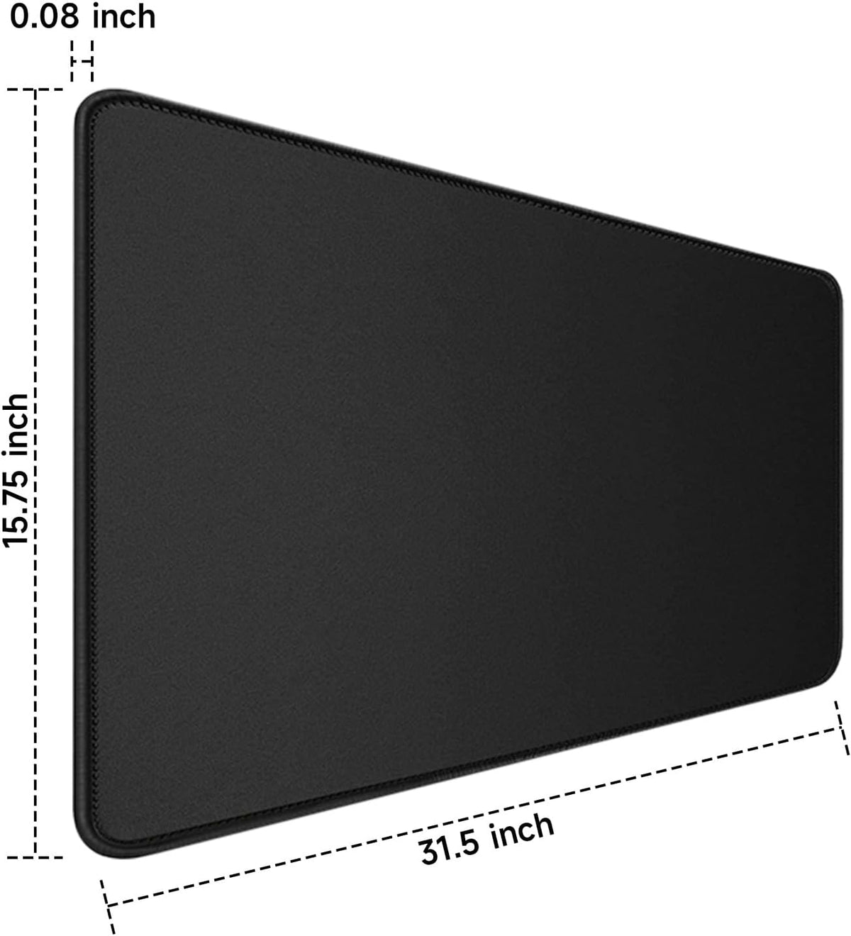 TEDNETGO Large Gaming Mouse Pad, Waterproof Extra Large Big Mouse Pad with Stitched Edge, XXL Non-Slip Black Computer Long Mousepad Desk Mat