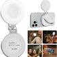 TELESIN C03 Magnetic Selfie Light, Phone Light Compatible with iPhone Magsafe, CRI97 360° LED Selfie Ring Fill Light with Mirror