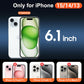 Temdan for iPhone 15 Case & iPhone 14 & iPhone 13 Case Clear with Screen Protector, Compatible with Magsafe, Anti-Yellowing, Drop Protection