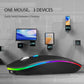 TENMOS Wireless Bluetooth Mouse, LED Slim (Bluetooth 5.1/5.0 + USB) 2.4GHz Rechargeable Silent Bluetooth Wireless Mouse (Matte Black)