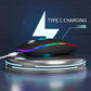 TENMOS Wireless Bluetooth Mouse, LED Slim (Bluetooth 5.1/5.0 + USB) 2.4GHz Rechargeable Silent Bluetooth Wireless Mouse (Matte Black)