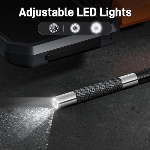 Teslong Two-Way Articulating Borescope with Light, Industrial Endoscope Inspection Camera with Articulated Probe