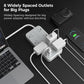 TESSAN Power Strip Surge Protector, Flat Plug Extension Cord with 8 Outlets 3 USB Charger(1 USB C), 1080 Joules Protection