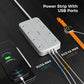 TESSAN Power Strip Surge Protector, Flat Plug Extension Cord with 8 Outlets 3 USB Charger(1 USB C), 1080 Joules Protection