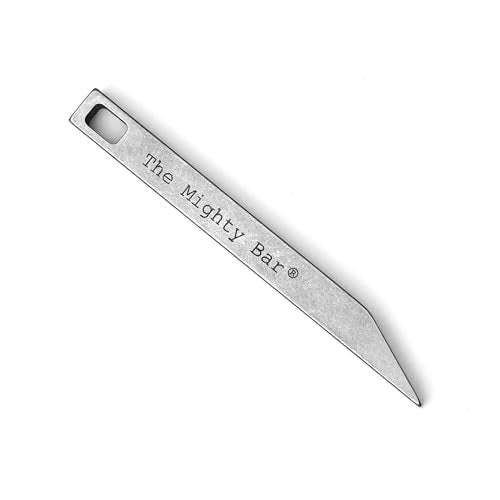 The Mighty Bar - Heavy Duty Keychain Prybar EDC Pry Bar for Every Day Carry Small Stainless Steel Key Chain Multitool Prybar for Keys