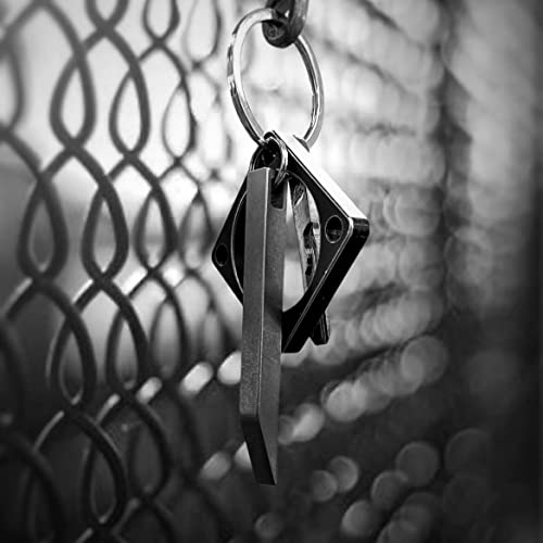 The Mighty Bar - Heavy Duty Keychain Prybar EDC Pry Bar for Every Day Carry Small Stainless Steel Key Chain Multitool Prybar for Keys