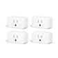 THIRDREALITY ZigBee Smart Plug 4 Pack with Real-time Energy Monitoring, 15A Outlet, Zigbee Repeater, ETL Certified, ZigBee Hub Required