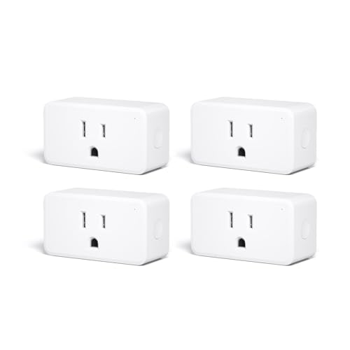 THIRDREALITY ZigBee Smart Plug 4 Pack with Real-time Energy Monitoring, 15A Outlet, Zigbee Repeater, ETL Certified, ZigBee Hub Required