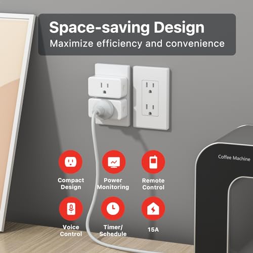 THIRDREALITY ZigBee Smart Plug 4 Pack with Real-time Energy Monitoring, 15A Outlet, Zigbee Repeater, ETL Certified, ZigBee Hub Required