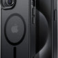 Tigowos Magnetic for iPhone 15 Case Drop Resistant Matte Skin Feeling Back Cover Shockproof Slim Fit for iPhone 15 Phone Case,Matte Black