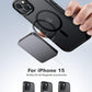 Tigowos Magnetic for iPhone 15 Case Drop Resistant Matte Skin Feeling Back Cover Shockproof Slim Fit for iPhone 15 Phone Case,Matte Black