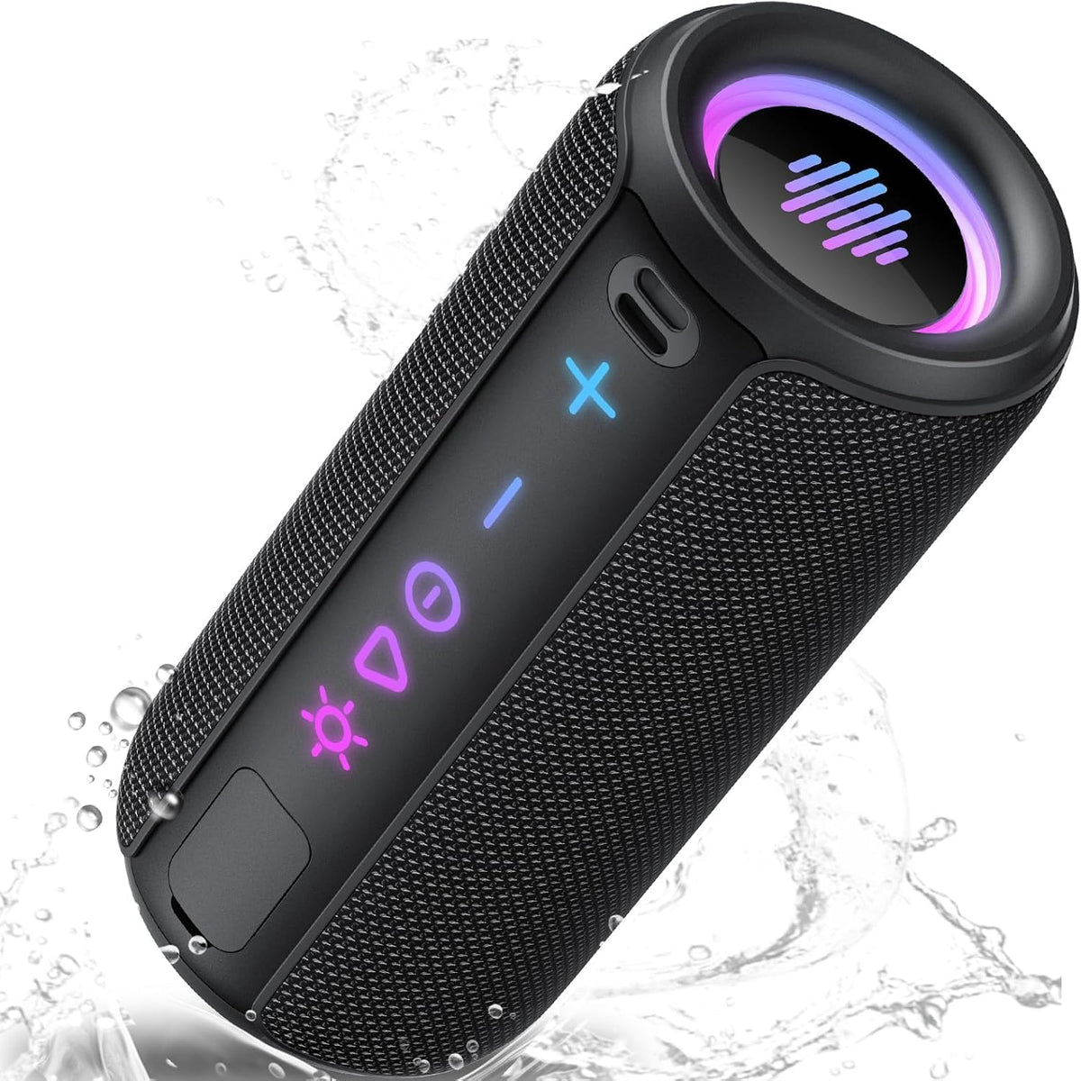 TIMU Portable Bluetooth Speaker, 25W Super Loud Wireless Speaker, Boost Bass 3.0, Bluetooth 5.4, 30H Playtime, 8 RGB Modes, IPX7 Waterproof