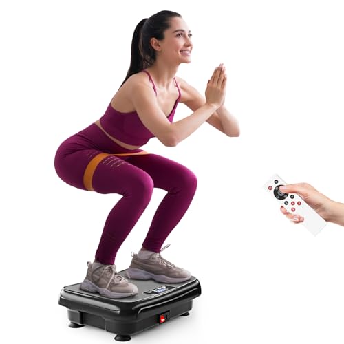 TISSCARE Vibration Plate Exercise Machine, Mini Vibrating Fitness Platform for Home Workouts