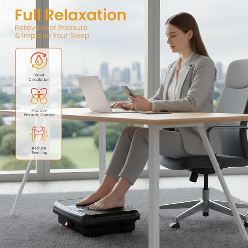 TISSCARE Vibration Plate Exercise Machine, Mini Vibrating Fitness Platform for Home Workouts