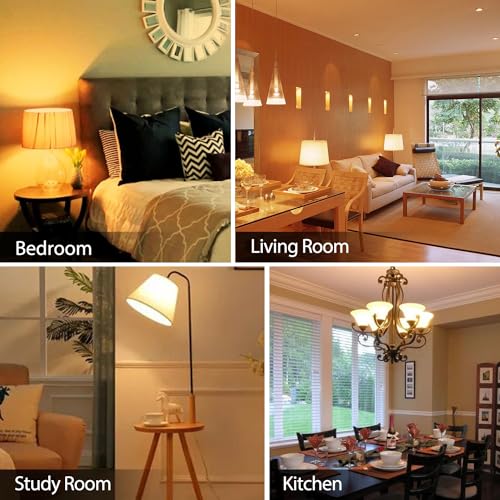 TJOY 24 Pack A19 LED Light Bulbs Soft Warm White 2700K, 60 Watt Equivalent, Efficient 9W, E26 Standard Base