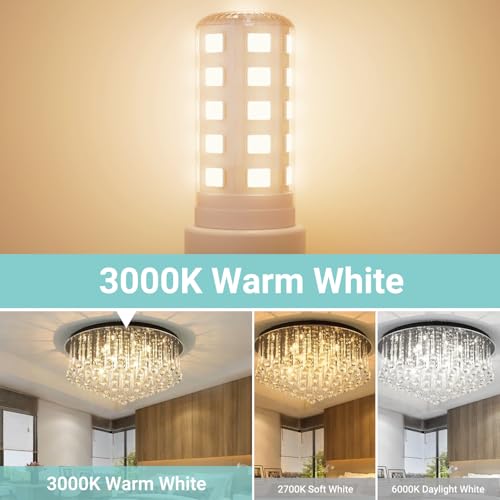 TJOY G9 LED Bulb 4W, 3000K Soft Warm White 6 Pack, Equivalent 40 Watt T4 G9 Halogen Replacement, G 9 Bi-pin Base Light Bulbs for Chandelier