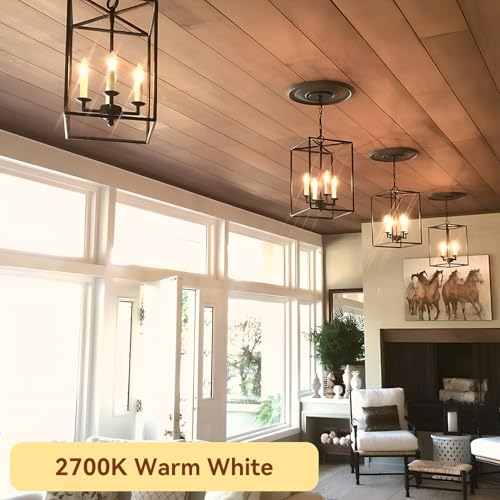 TJOY LED Candelabra Bulbs Dimmable, 60W Equivalent Chandelier Light Bulb, E12 Small Base, 4.5W 2700K Soft Warm White (12Pack)