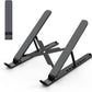 Tonmom Laptop Stand for Desk, Adjustable Laptop Riser ABS+Silicone Foldable Portable Notebook Holder, Ventilated Cooling Notebook Mount Computer Stand