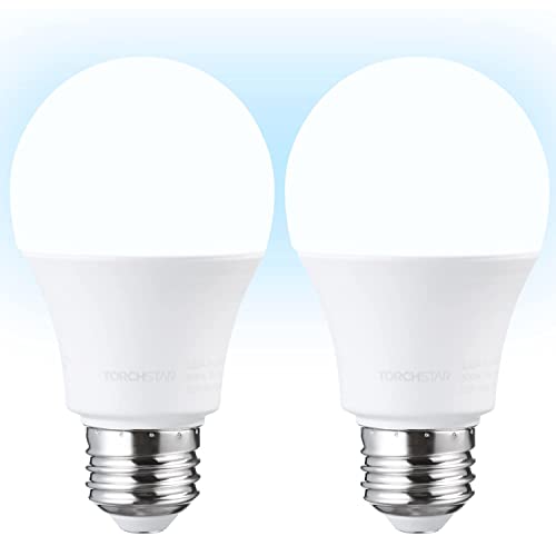 TORCHSTAR 1700LM Universal Garage Door Opener LED Light Bulb, UL FCC DOE, 15W Ultra Bright, Minimize Interference, 100W Eqv. 120V (Pack of 2)