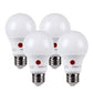 TORCHSTAR Dusk to Dawn Light Bulbs Outdoor, Sensor A19 LED Light Bulb, Auto on/Off Photocell Automatic for Outdoor Lighting, UL FCC DOE (Pack of 4)