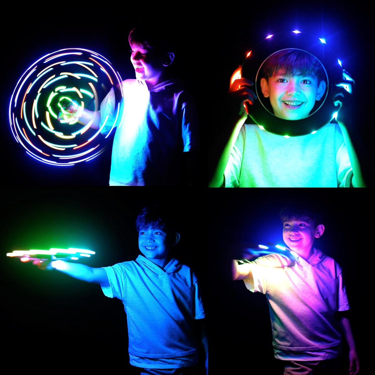 TOSY Flying Ring - 36 RGB Multicolor or 12 Monocolor LEDs, Super Bright, Lost Mode, Auto Light Up, Safe, Waterproof, Pool/Beach/Camping Toy