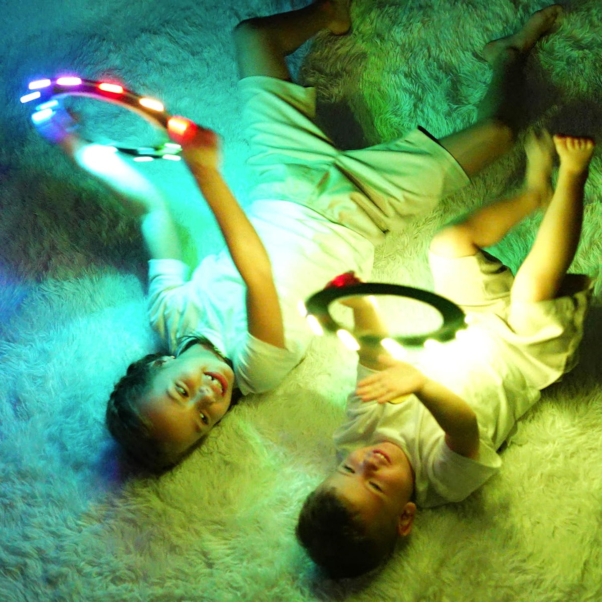 TOSY Flying Ring - 36 RGB Multicolor or 12 Monocolor LEDs, Super Bright, Lost Mode, Auto Light Up, Safe, Waterproof, Pool/Beach/Camping Toy