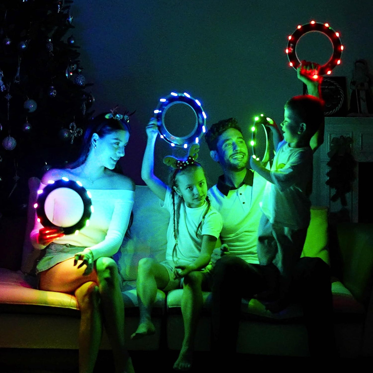 TOSY Flying Ring - 36 RGB Multicolor or 12 Monocolor LEDs, Super Bright, Lost Mode, Auto Light Up, Safe, Waterproof, Pool/Beach/Camping Toy