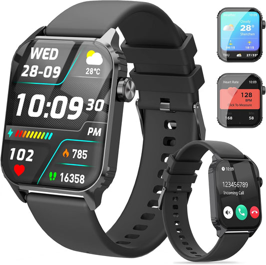 TRAUSI Smart Watch for Men, 120 Sports Modes Smartwatch with 1.83" HD Touchsreen, IP67 Waterproof, Sleep Monitor (Black)