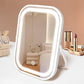Travel Makeup Mirror with Lights, Portable Small Beauty LED Vanity Mirror with Lights, 1200mAh Battery, Dimmable Touch Screen