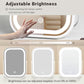 Travel Makeup Mirror with Lights, Portable Small Beauty LED Vanity Mirror with Lights, 1200mAh Battery, Dimmable Touch Screen