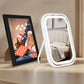 Travel Makeup Mirror with Lights, Portable Small Beauty LED Vanity Mirror with Lights, 1200mAh Battery, Dimmable Touch Screen