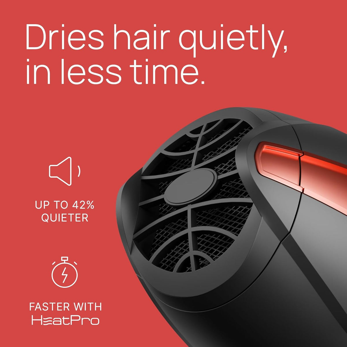 TREZORO Professional Blow Dryer for Women - Ionic Hair Dryer 2000W for Salon & Personal Use - Powerful, Fast & Quiet Drying for Curly Hair (Black)