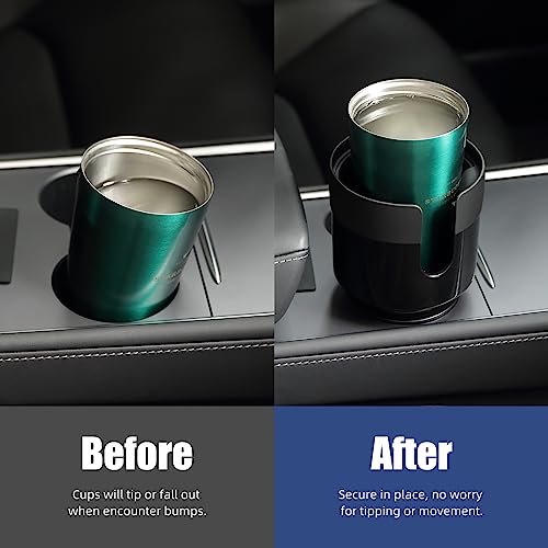 TYKOR Car Cup Holder Expander, Cup Holder Extender for Car with Adjustable Base, Fits Yeti 24/36/46oz, Hydroflask 32/40oz