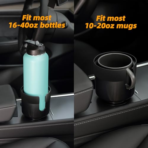 TYKOR Car Cup Holder Expander, Cup Holder Extender for Car with Adjustable Base, Fits Yeti 24/36/46oz, Hydroflask 32/40oz