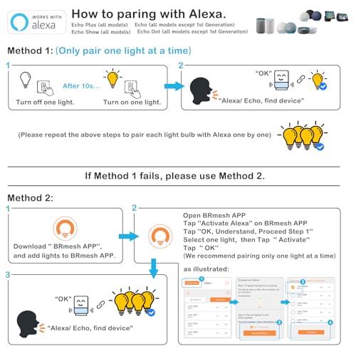 UCB Alexa Light Bulb 130W Equivalent, Smart Light Bulbs Warm White to Daylight Tunable, A19 E26 Bluetooth LED Bulbs Work with Alexa Only