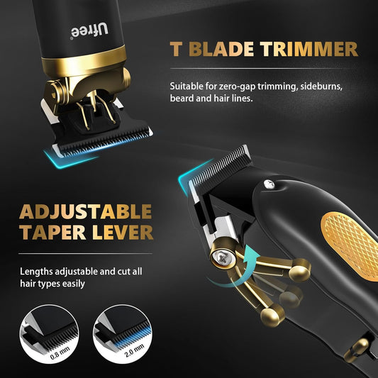Ufree Professional Cordless Clippers and Trimmers Set for Men for Hair Cutting, Beard Trimmer, Barber Clippers, Rechargeable Electric Shaver
