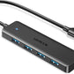 UGREEN USB 3.0 Hub, 4 Ports USB A Splitter Ultra-Slim USB Expander for Mouse, Keyboard, Flash Drive, U Disk, Printer Compatible with Laptop